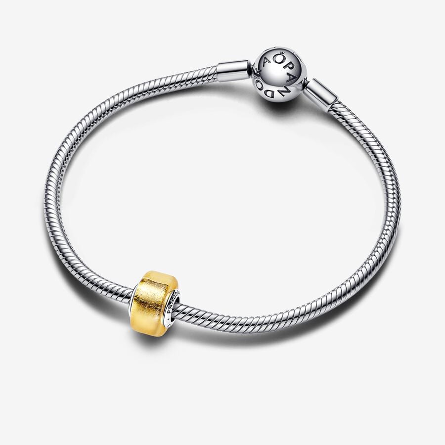 Pandora Charm Charm Mini Vetro di Murano Foglia d’Oro 793353C00
