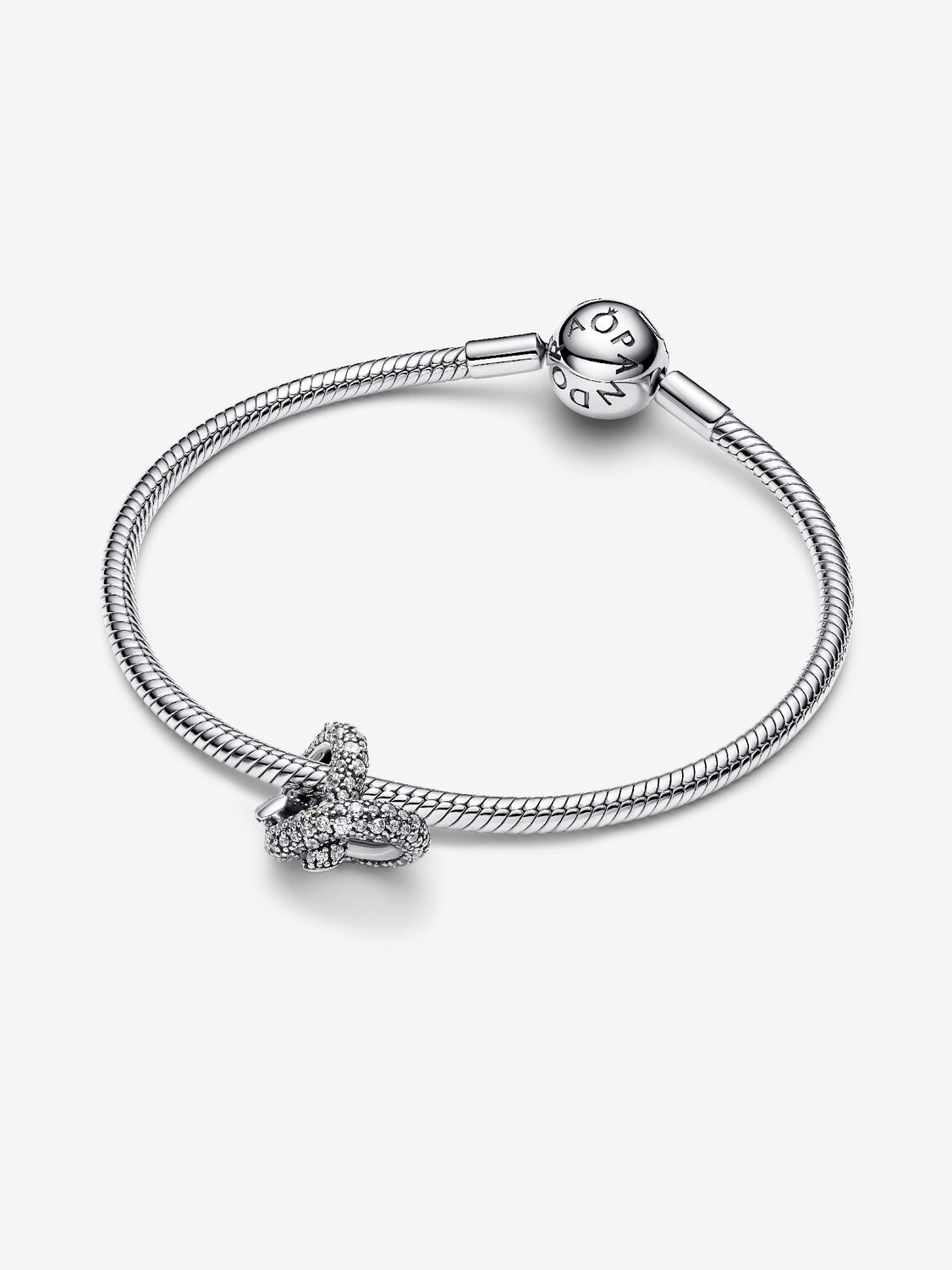 Pandora Charm Cuore Nodo Infinito e Pavè 793771C01