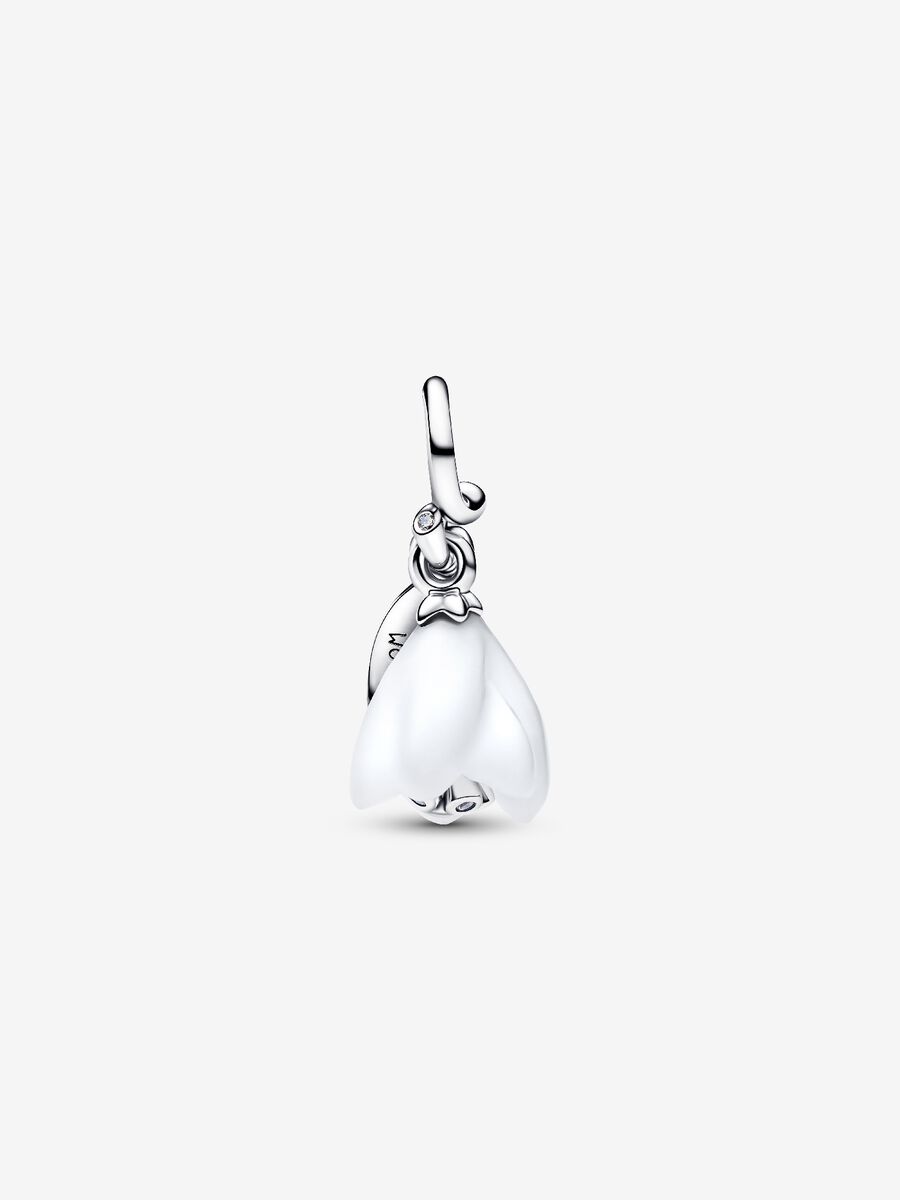Pandora Charm Pendente Fiore Bucaneve Vetro di Murano Argento Sterling 925 794239C01