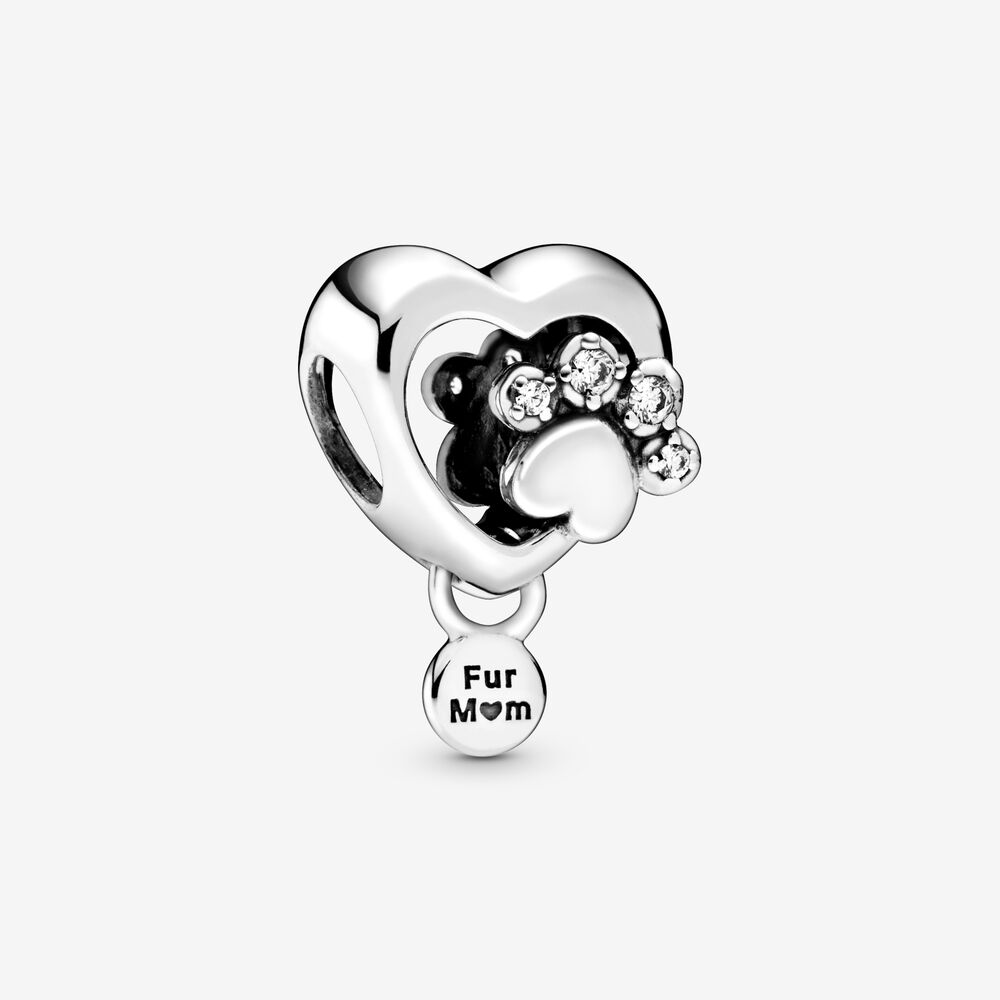 Pandora Charm Zampina e Cuore Scintillante 798873C01