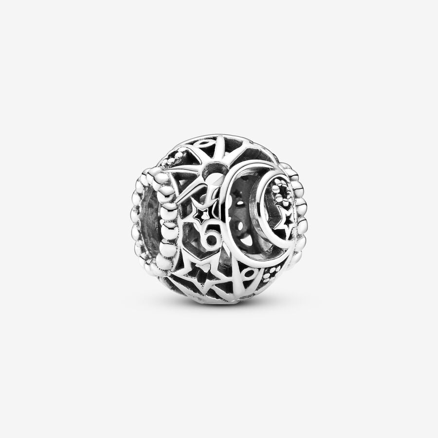 Pandora Charm Openwork Sole, Stelle e Luna 799183C00