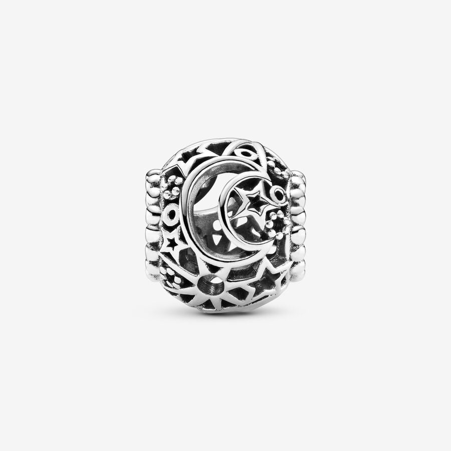 Pandora Charm Openwork Sole, Stelle e Luna 799183C00