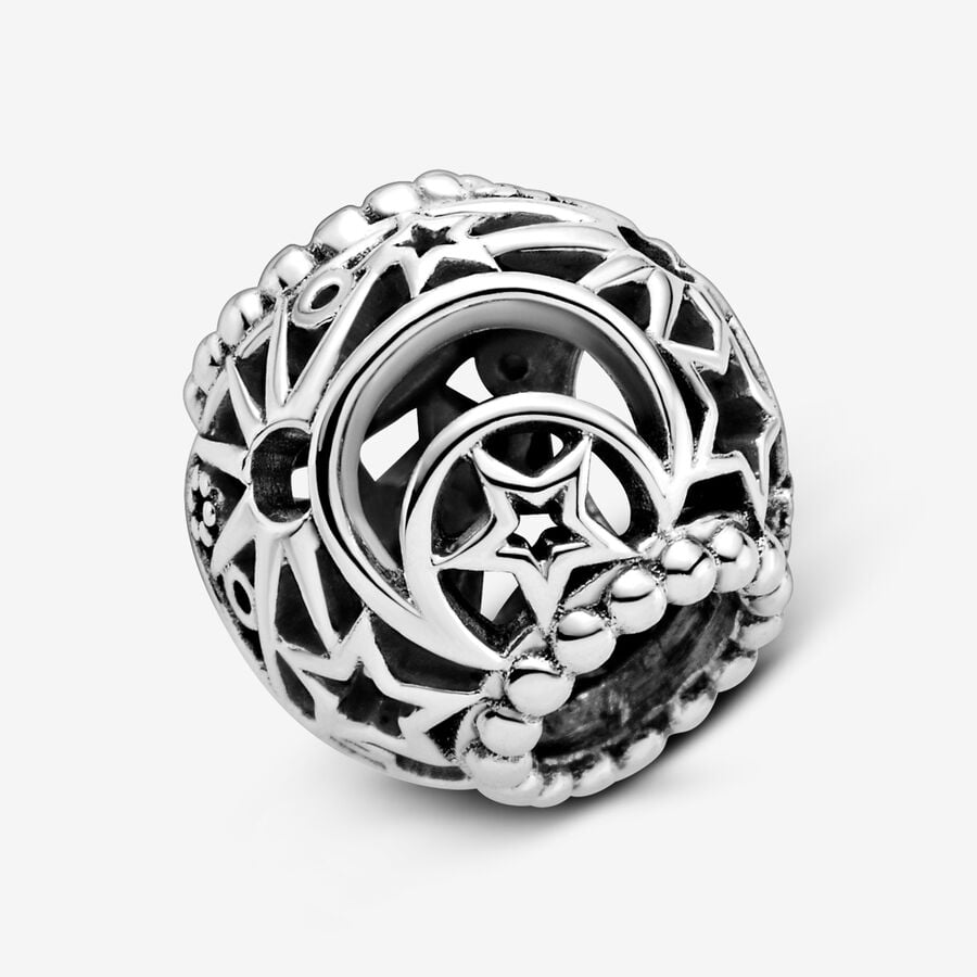 Pandora Charm Openwork Sole, Stelle e Luna 799183C00