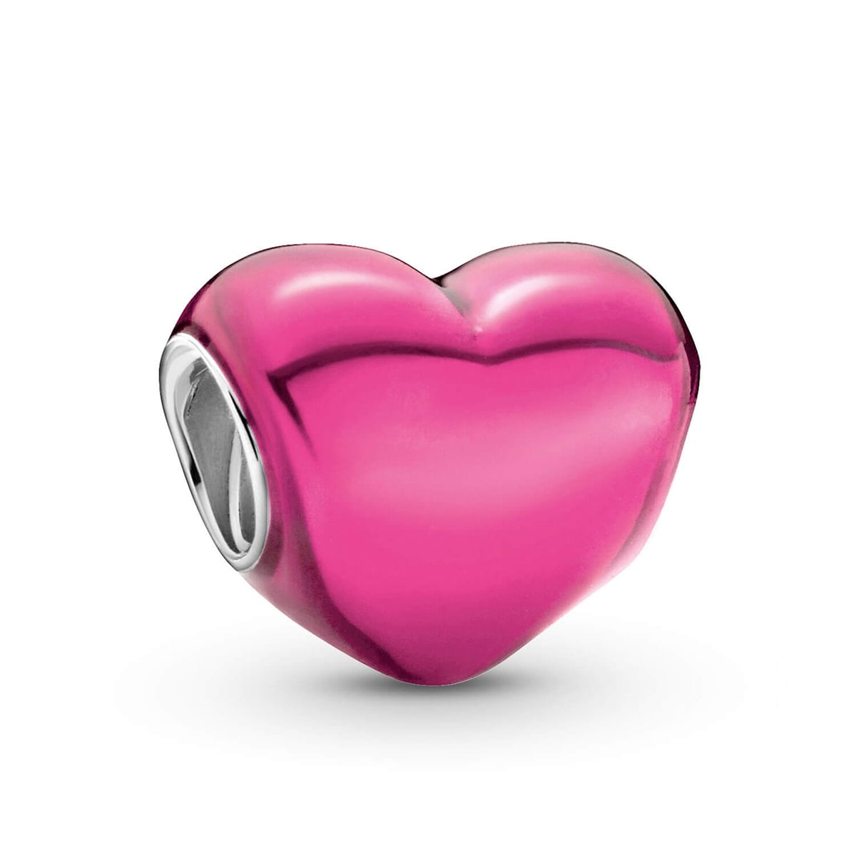 Pandora Charm Cuore Metallico Rosa 799291C03