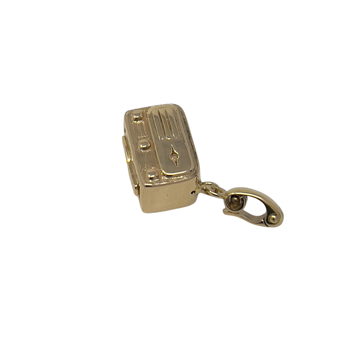 Paddle Racket Pendant in 18kt Yellow Gold