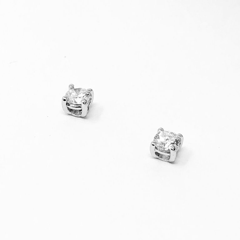 Light point earrings with diamonds 0.37 ct G VS