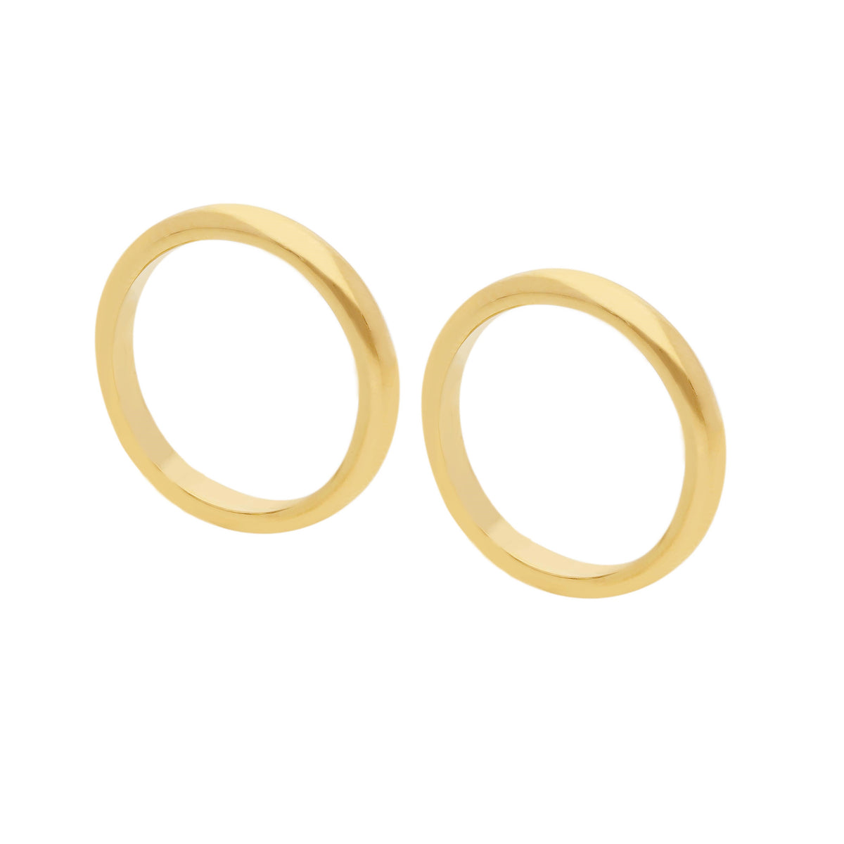 Pair of Francesina wedding rings in 9kt yellow gold