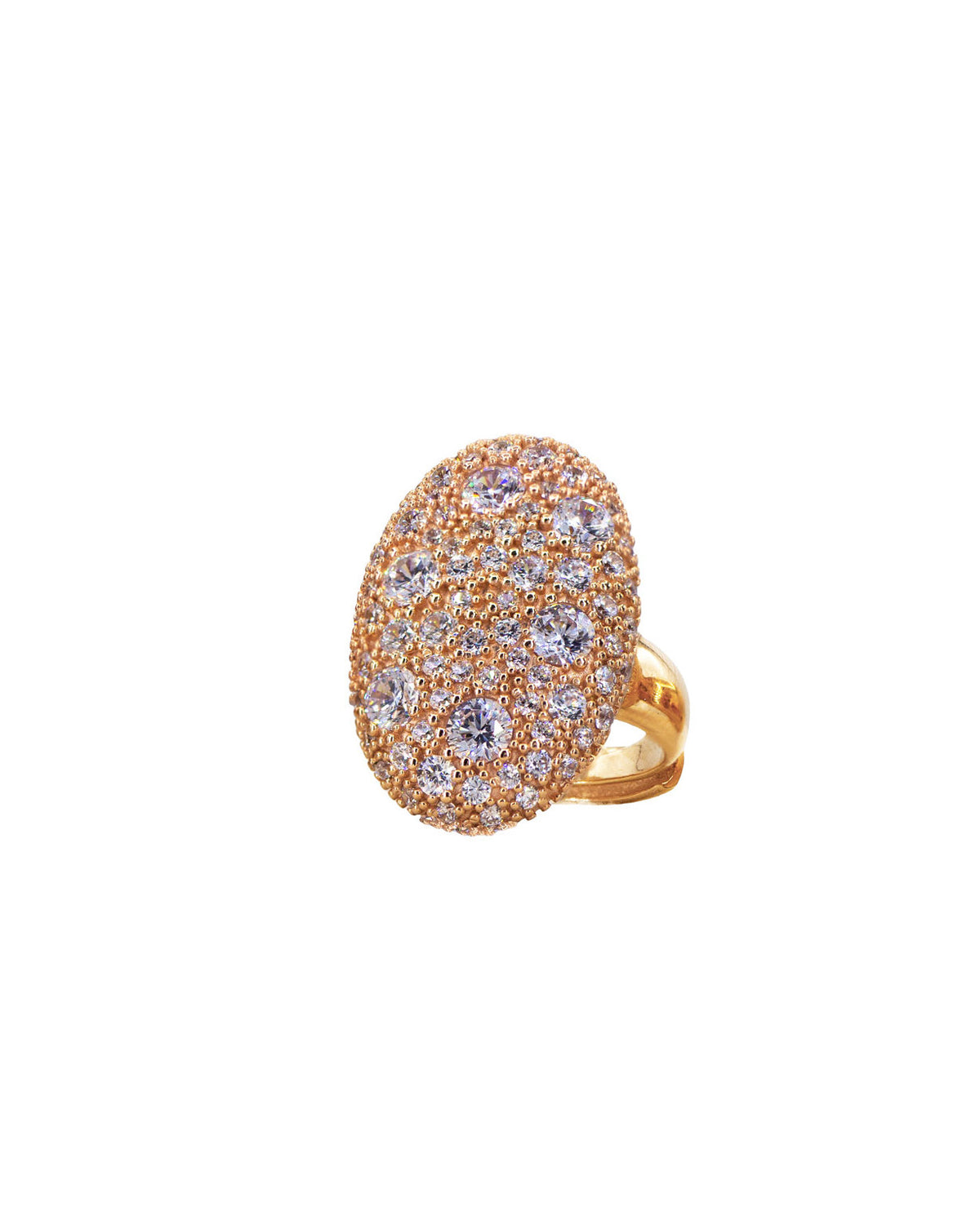 Alisei Milano Anello Ovalone Argento 925 Rosato - Bianco