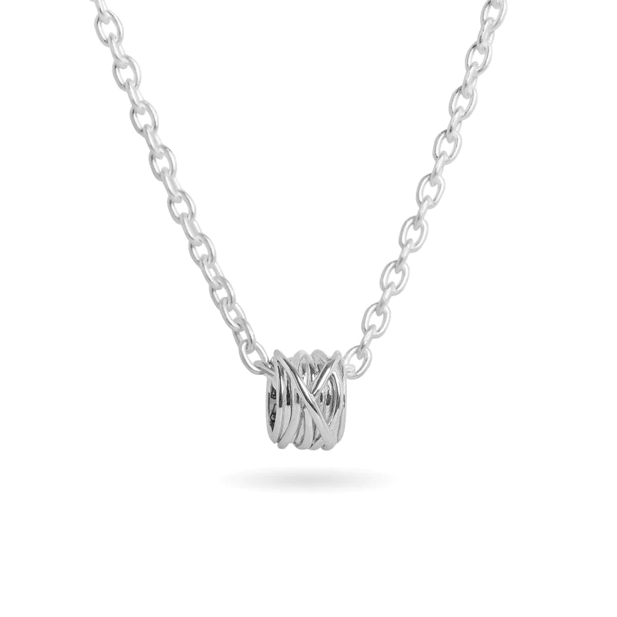 MINI WAIST THREAD, 13 STRANDS IN 9KT WHITE GOLD AND 925 SILVER CHAIN