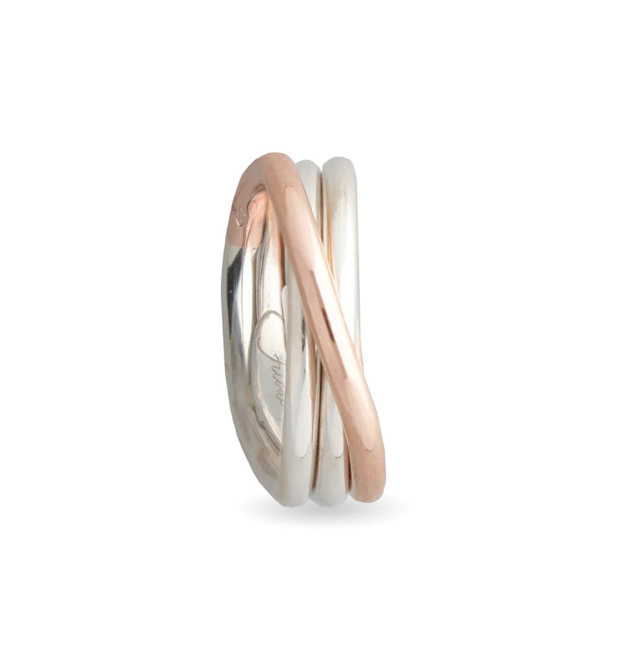 LIFETHREAD, 3 STRANDS IN 9KT ROSE GOLD AND 925 SILVER