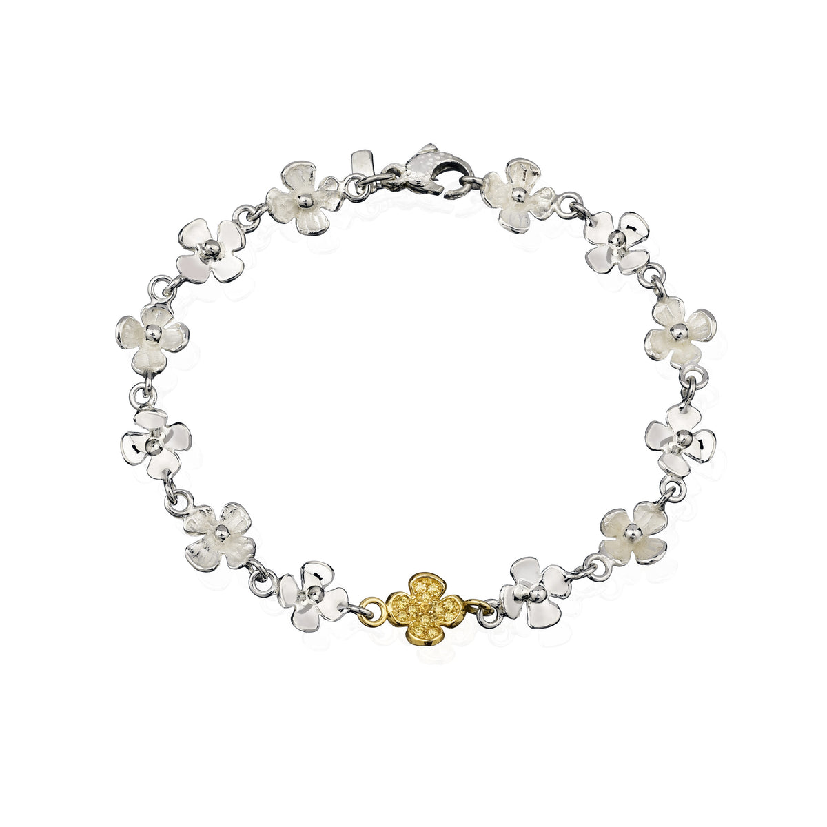 Quaglia Bracciale Anima Argento Oro Giallo e Zaffiri Gialli B009+D627.1p.ZG_Br_AO
