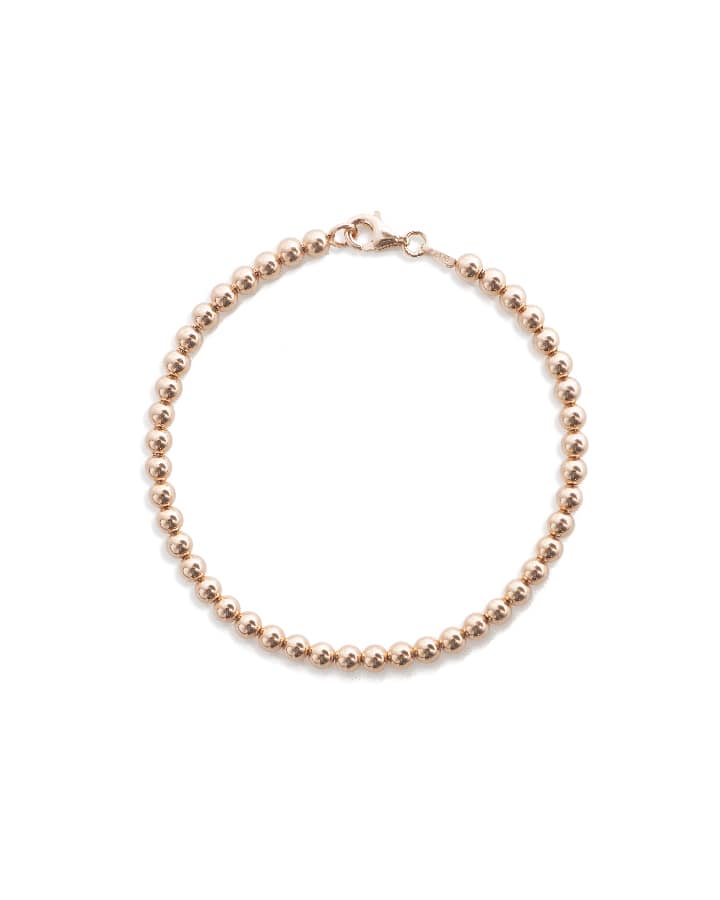 Alisei Milano Bracciale Palline 4 mm - Rosato
