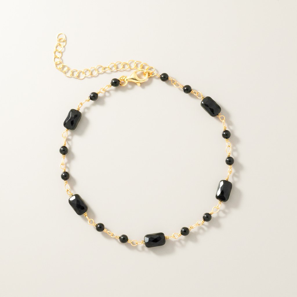 Alisei Milano Bracciale Rosario Baguette Nero (20 cm)