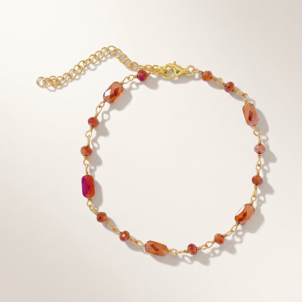 Alisei Milano Bracciale Rosario Baguette Bordeaux (20 cm)