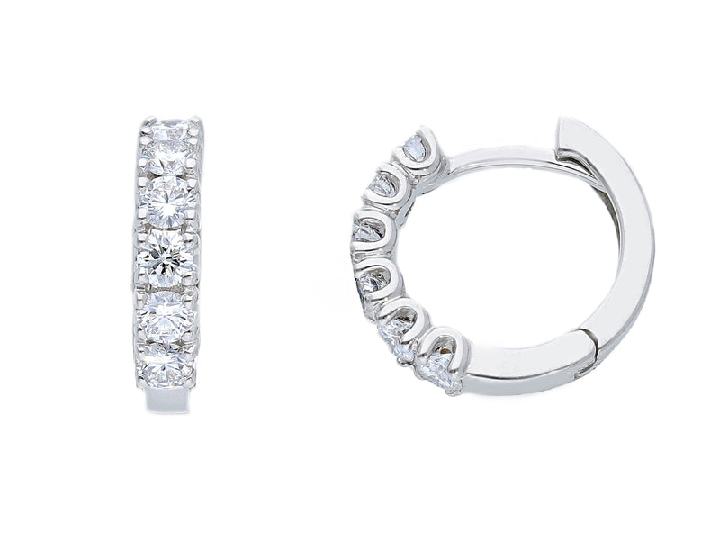  Maiocchi Milano Hoop Earrings in White Gold and Diamonds 0.87 ct G