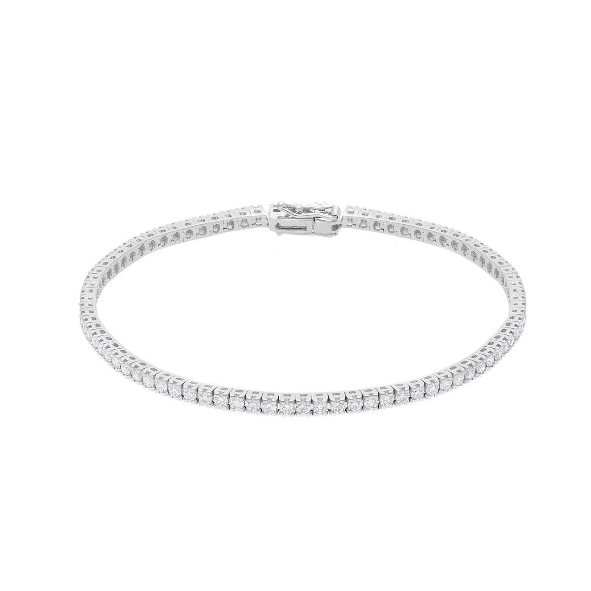 Maiocchi Milano Bracciale Tennis Oro Bianco e Diamanti ct. 2,18 G