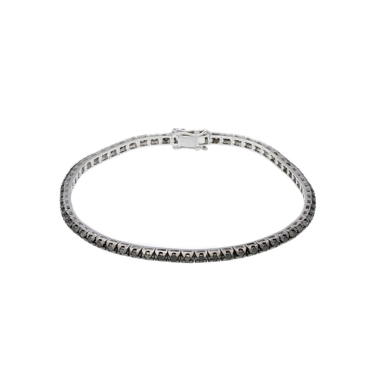 Bracciale Tennis Oro e Diamanti Black ct 1,80 cm 18,5