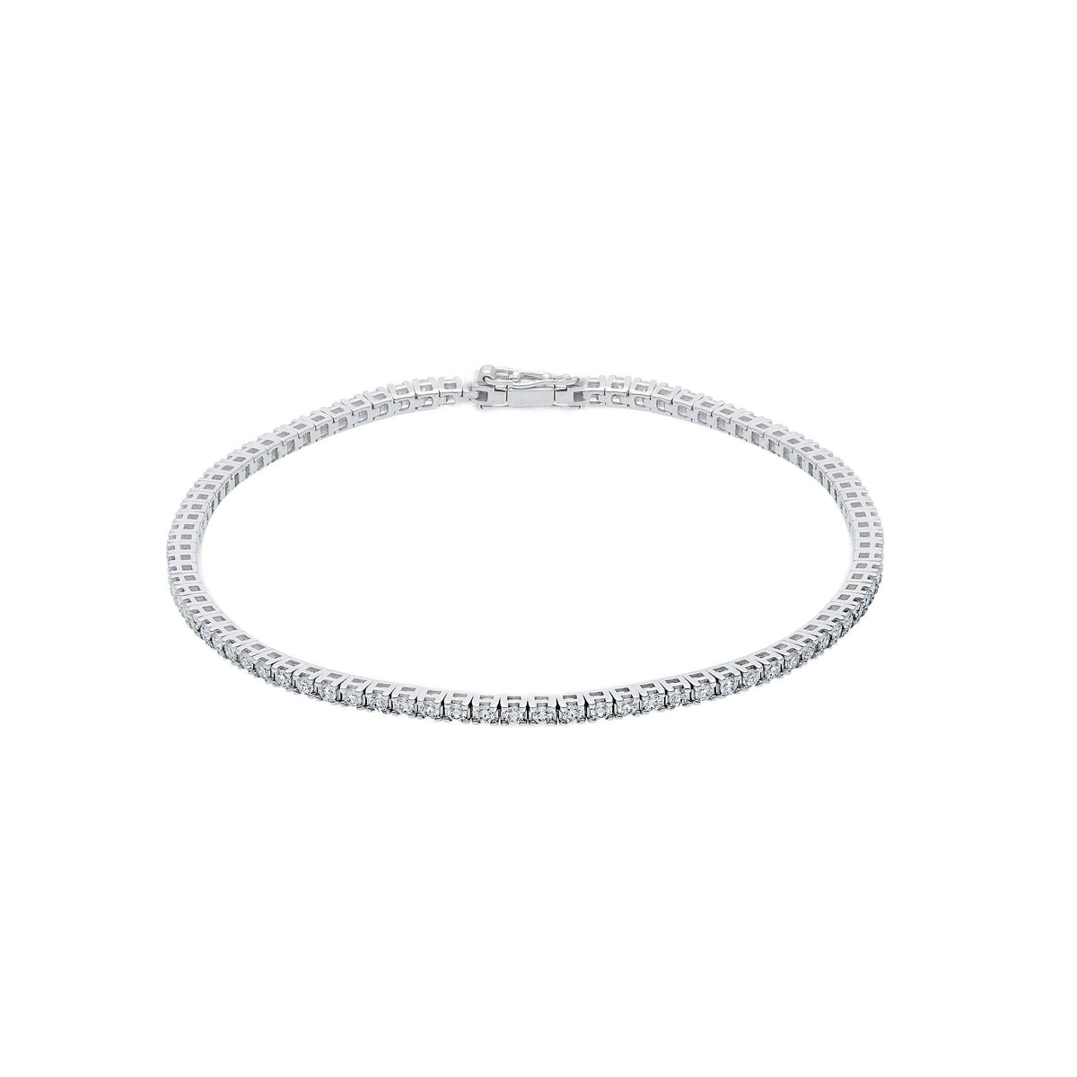 Tennis Bracelet in White Gold and Diamonds 0.55 ct