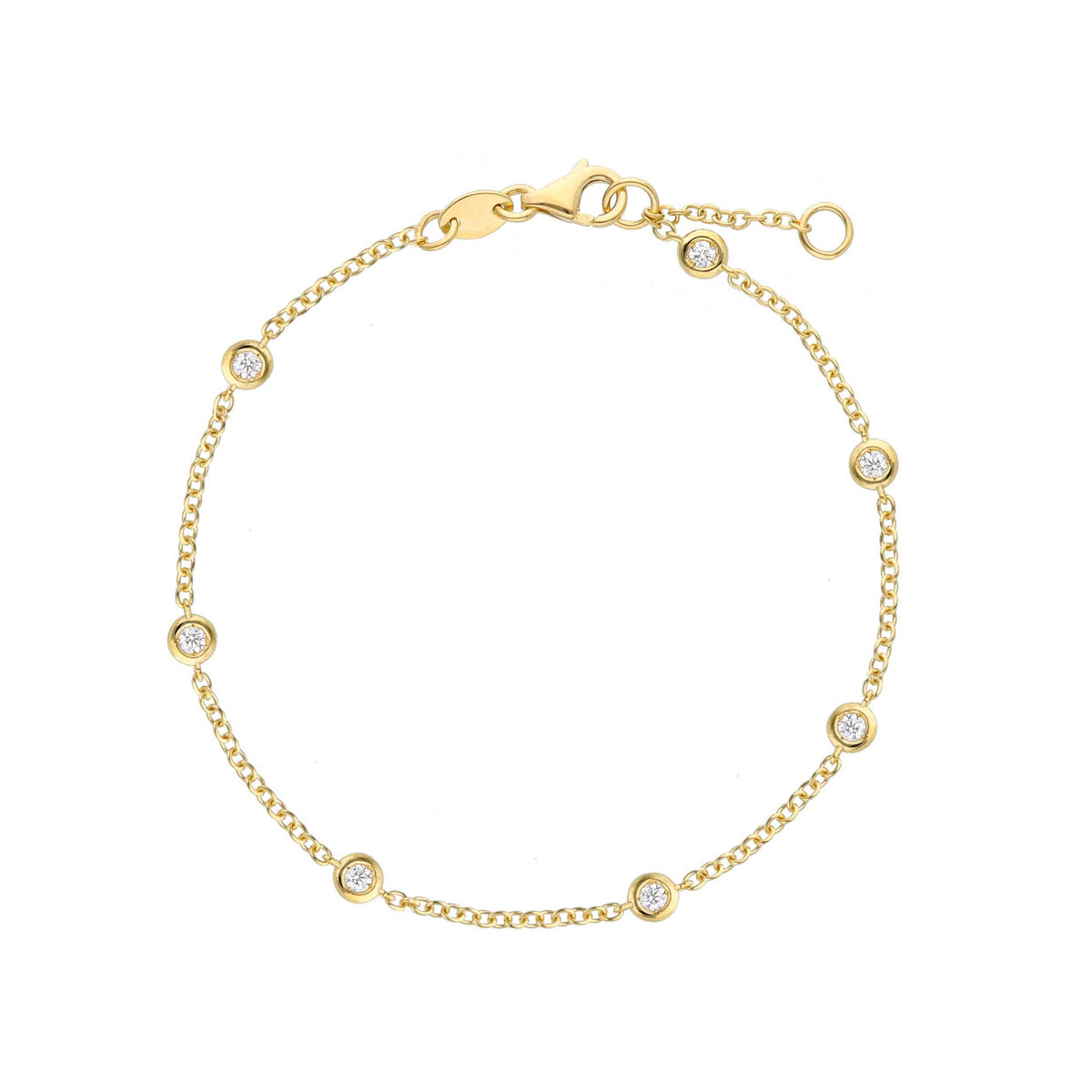 Maiocchi Milano White Gold Bracelet with 5 Diamonds 0.35 ct