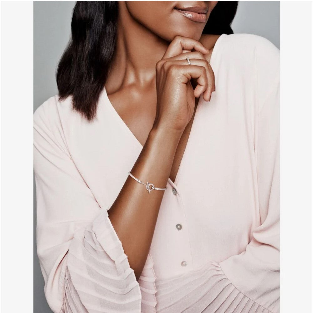 Pandora Bracciale Moments con Maglia Snake e Barretta a T 599082C00