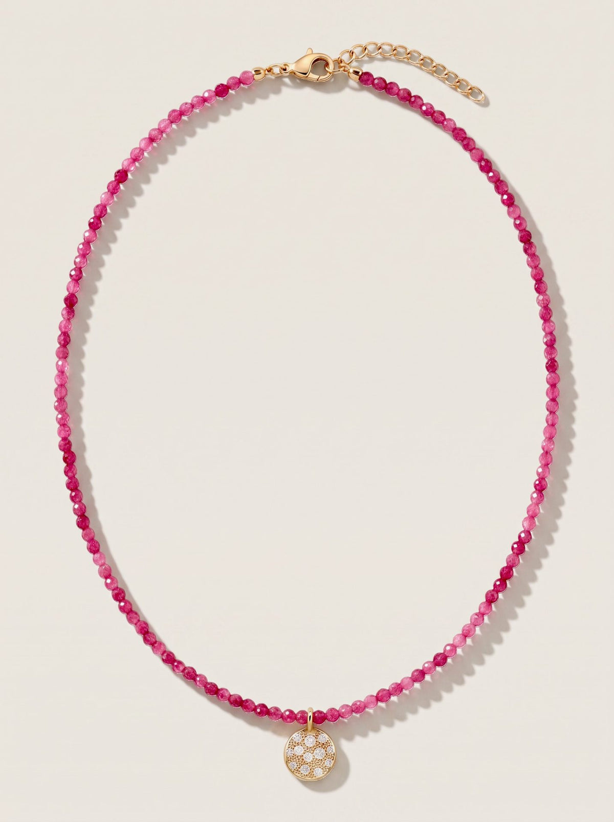 Alisei Milano Collana Pietrine Ruby con Pavé Bianco (45 cm)