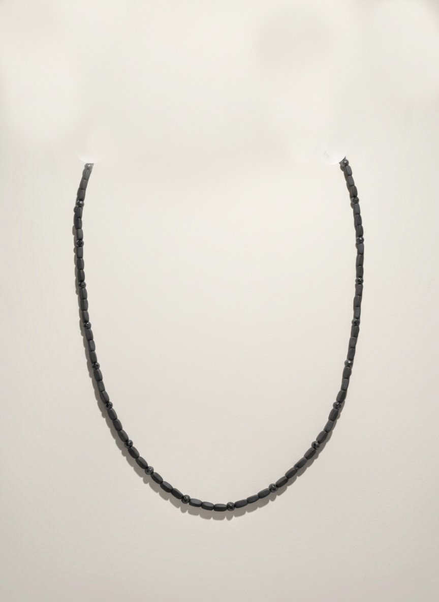 Alisei Milano Collana Uomo Ematite Black Matte "Ipnotico" (50 cm)