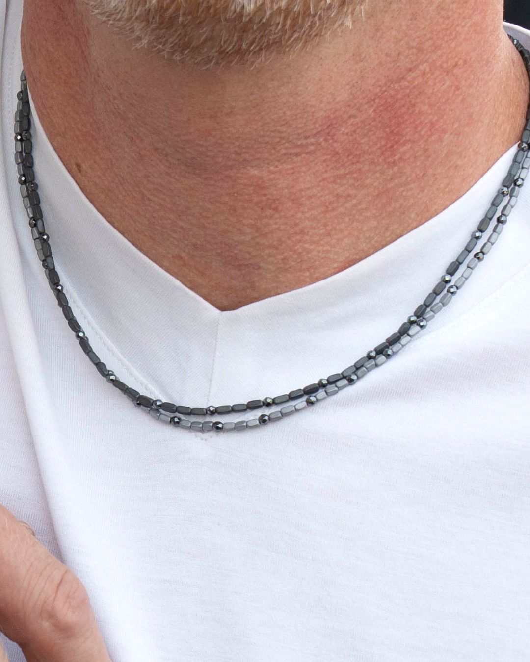 Alisei Milano Collana Uomo Ematite Black Matte "Ipnotico" (50 cm)