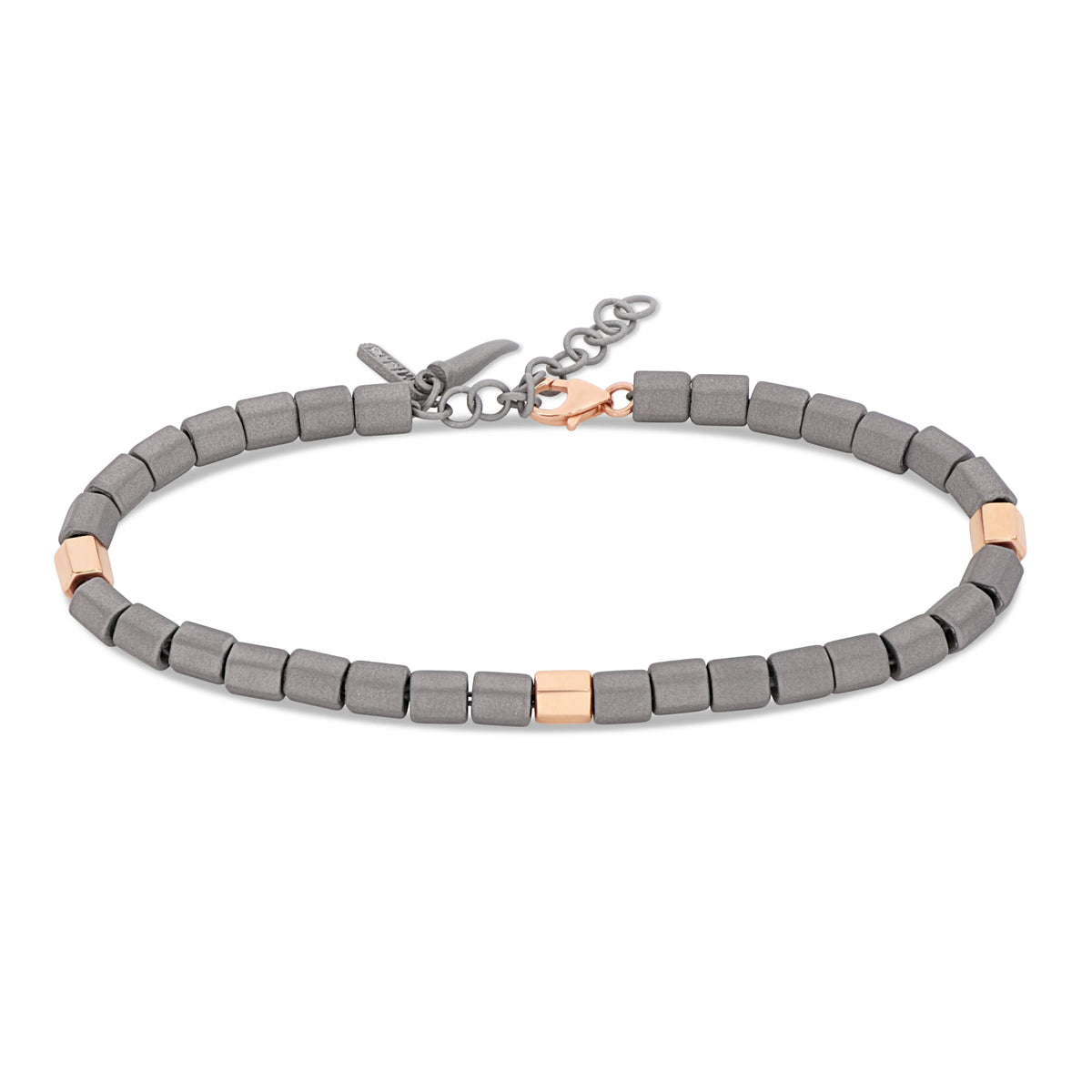  Mano Jewels Bracelet in Titanium and 5 Spheres in 9kt Rose Gold