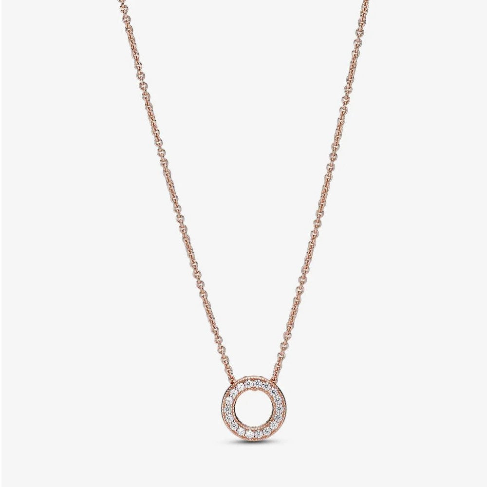 Pandora Collier con Cerchio, Pavé e Logo 387436C01
