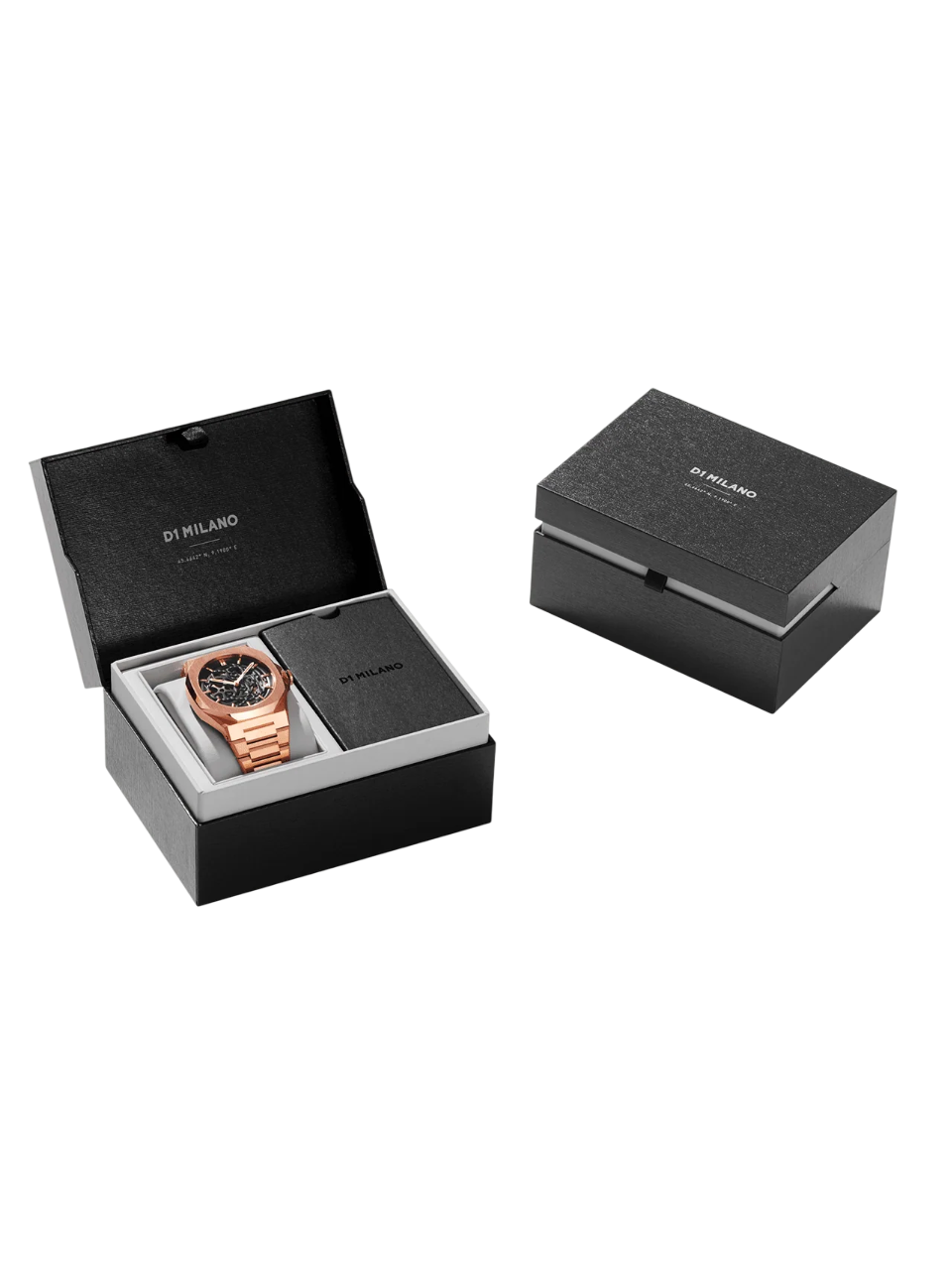 D1 Milano Skeleton Rubber Rose Gold D1-SKRJ12