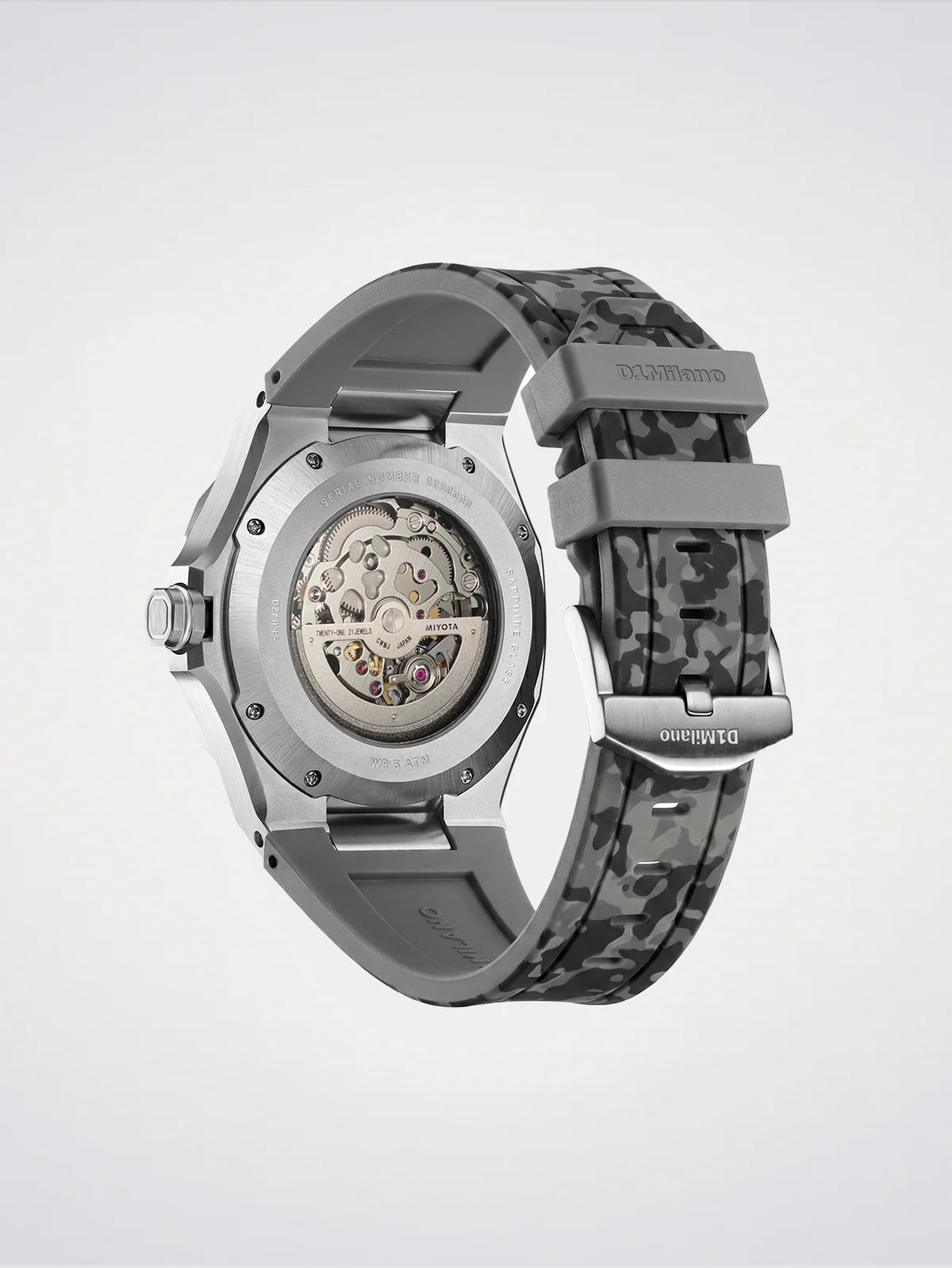 D1 Milano Skeleton Rubber Rose Gold D1-SKRJ12