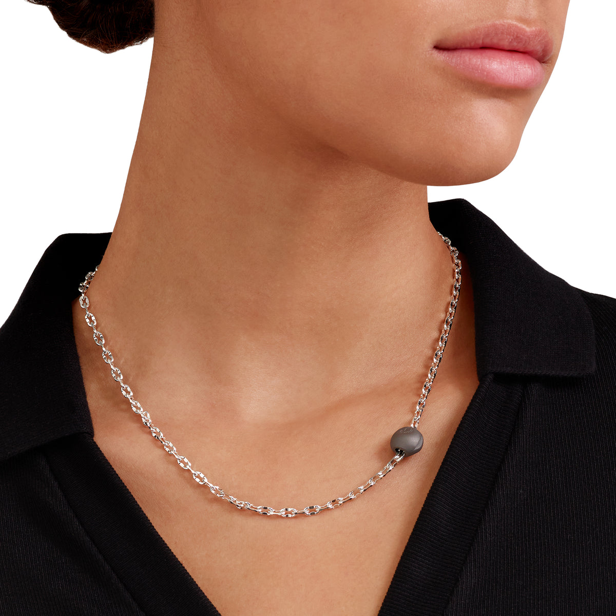 Dodo Collana Pepita Argento 925 e Titanio
