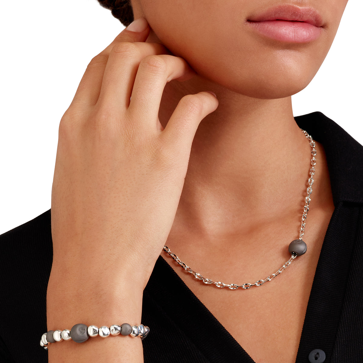 Dodo Bracciale Pepita Argento 925 e Titanio