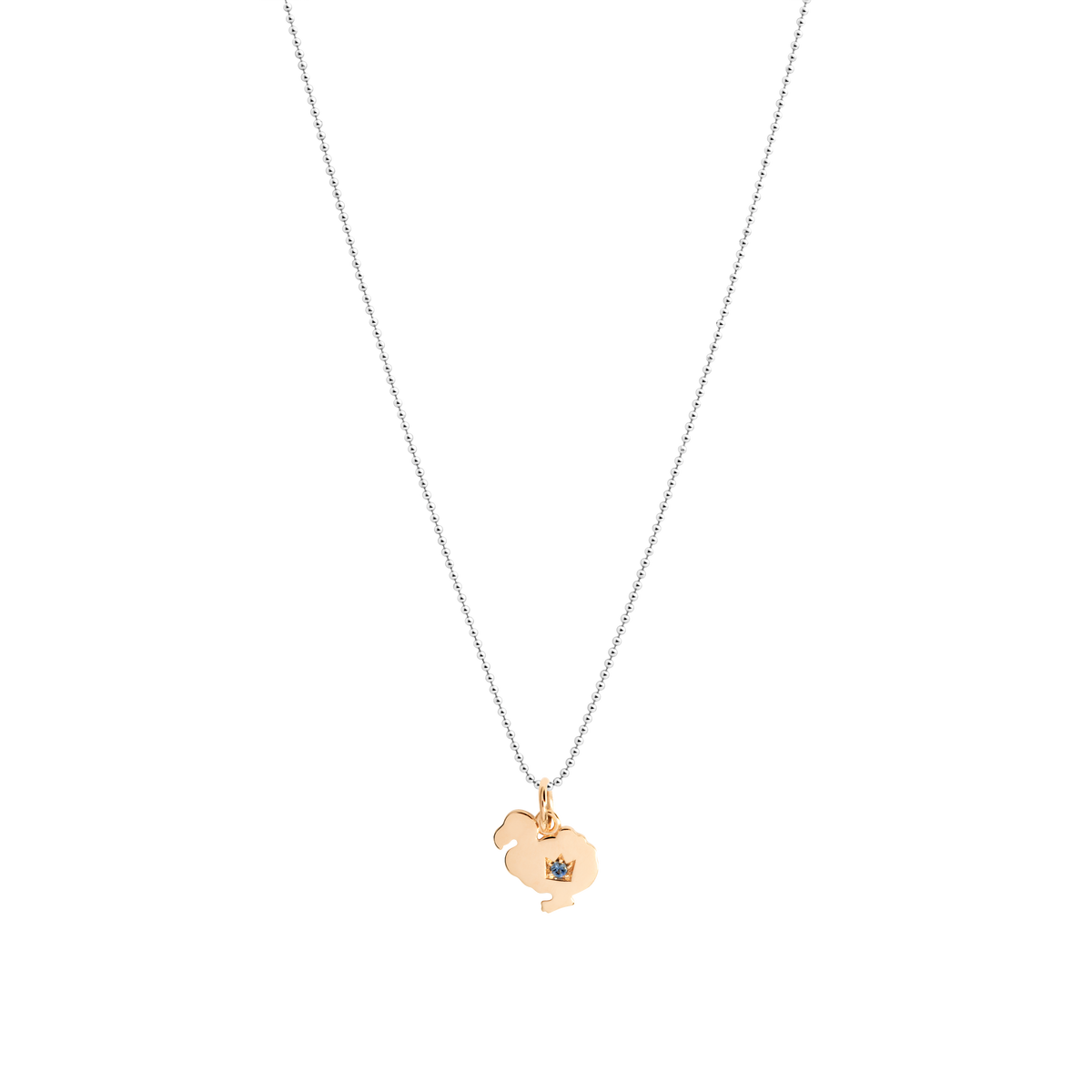 Dodo Charm Dodo in Oro Rosa 9kt e Zaffiro Blu Edizione Limitata