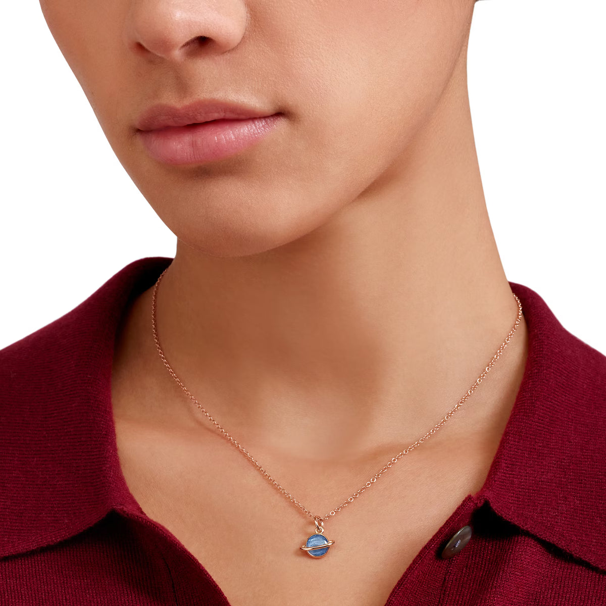 Dodo Ciondolo Pianeta Oro Rosa e Smalto