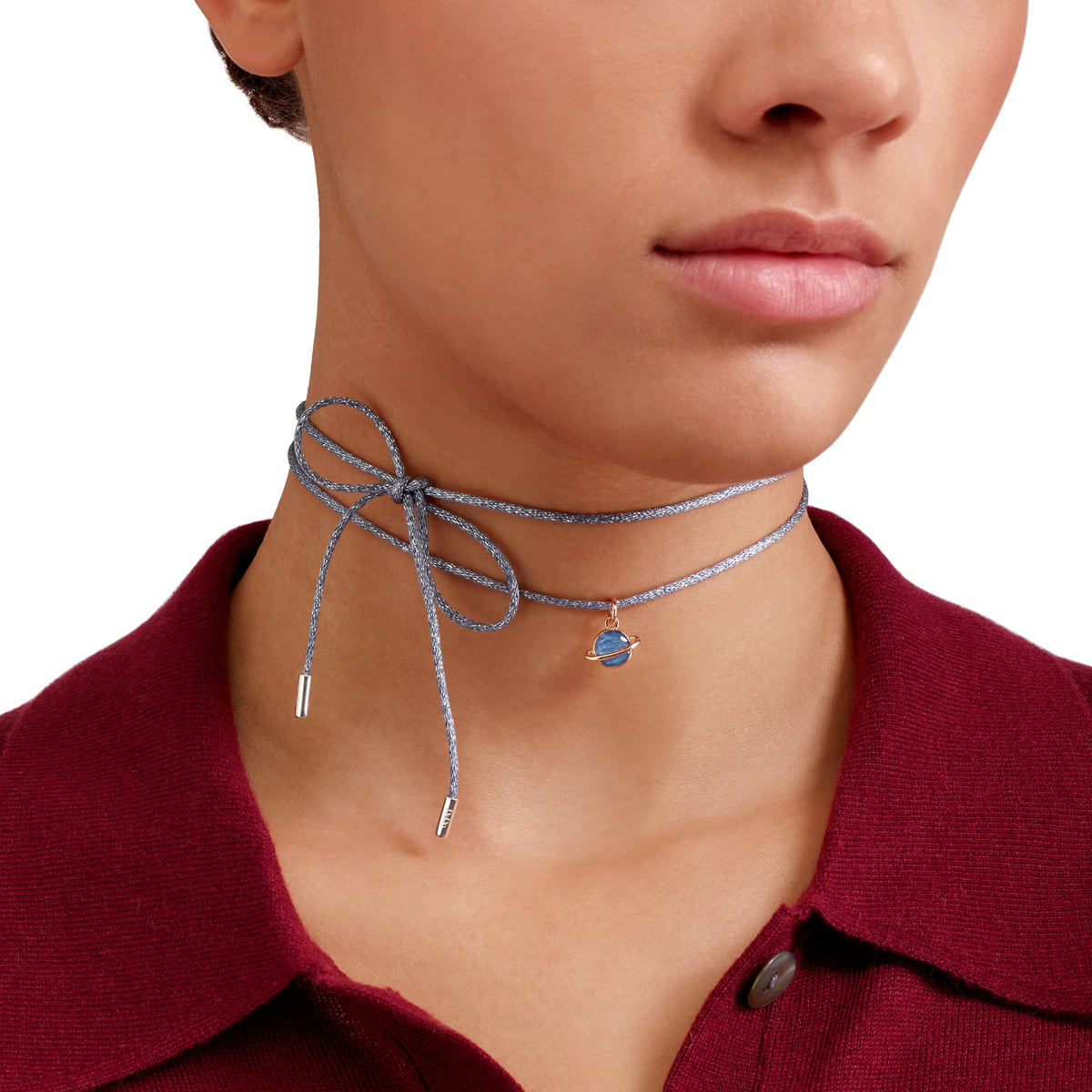 Dodo Ciondolo Pianeta Oro Rosa e Smalto