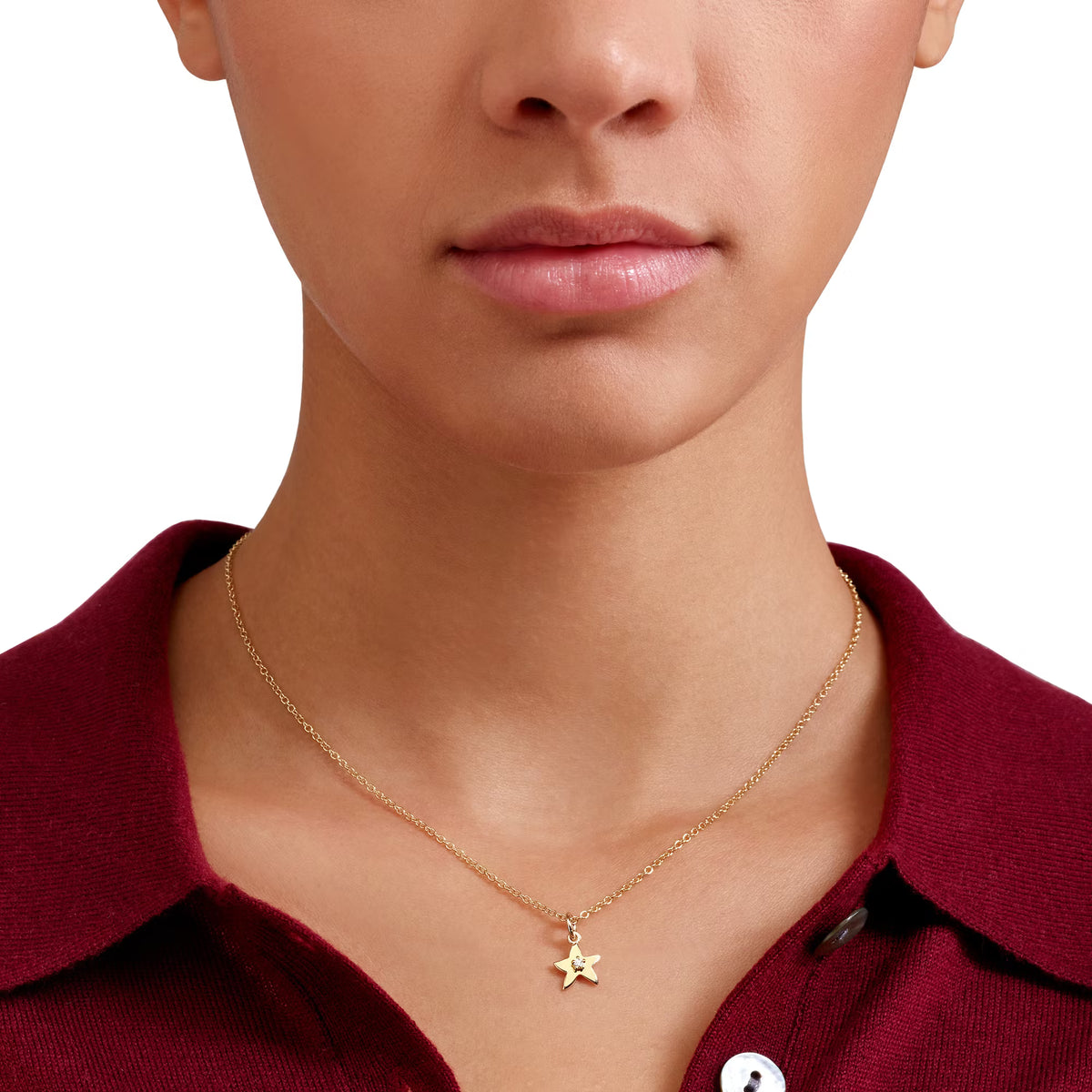 Dodo Ciondolo Stella Oro Giallo e Diamante Bianco