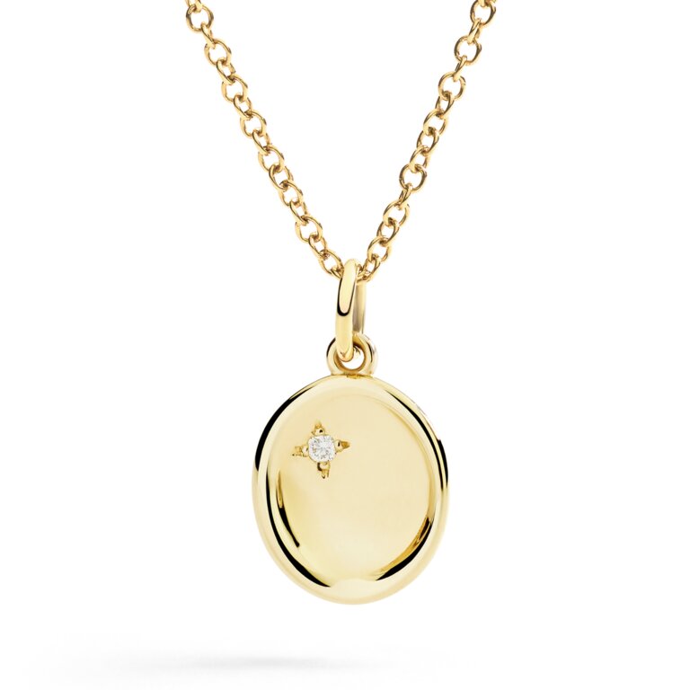 Dodo Ciondolo Sigillo Oro Giallo e Diamante Bianco