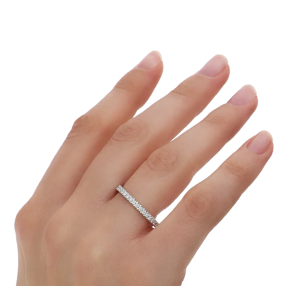 Maiocchi Milano Anello Fedina Eternity Diamanti ct 0,57 F