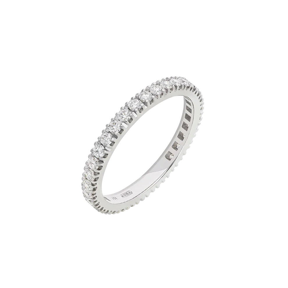 Maiocchi Milano Anello Fedina Eternity Diamanti ct 0,80 F