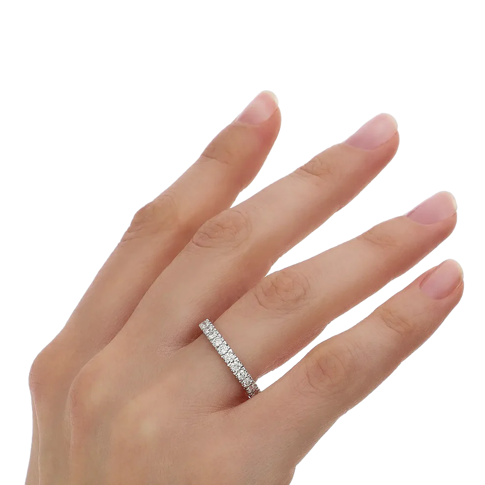 Maiocchi Milano Anello Fedina Eternity Diamanti ct 1,08 F