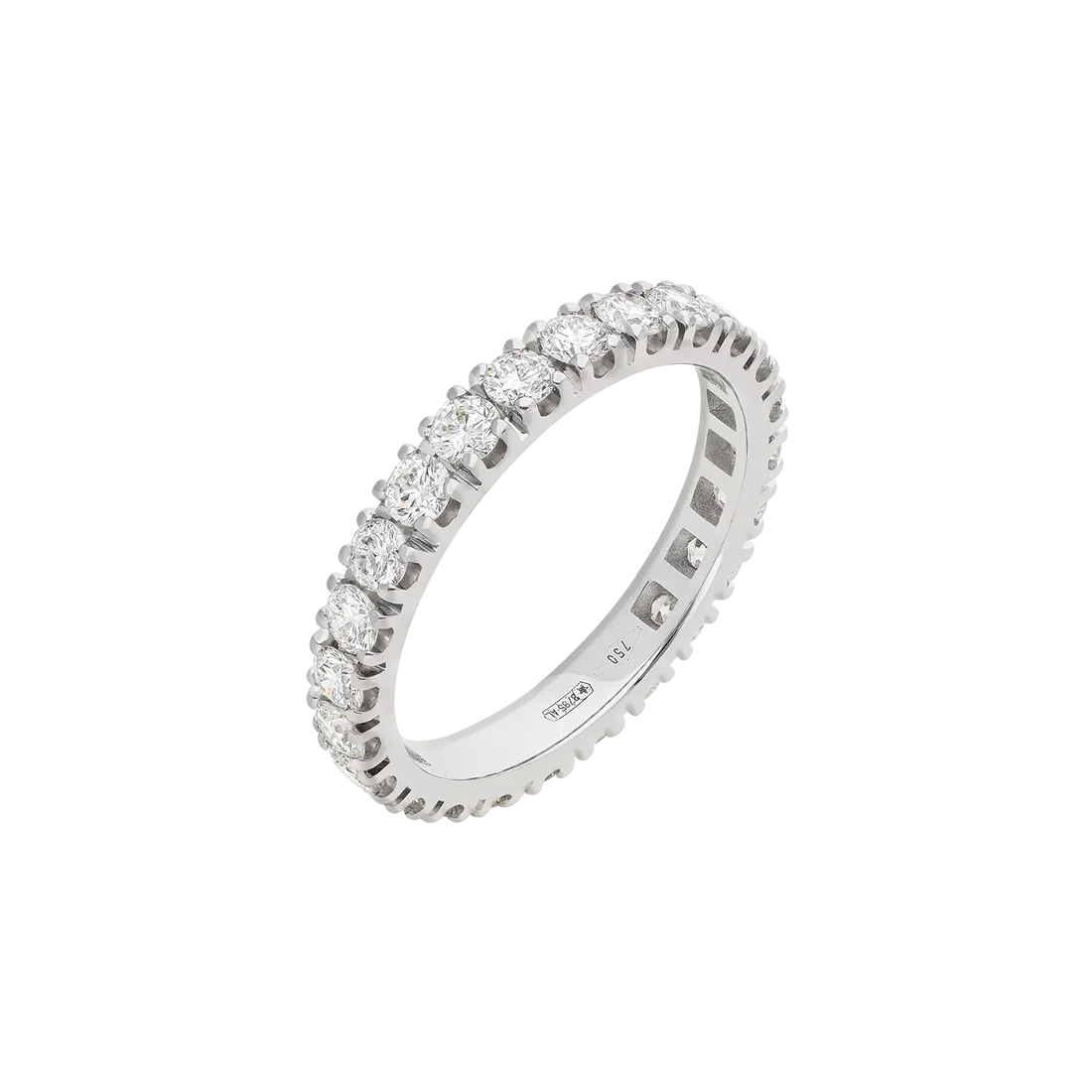 Maiocchi Milano Anello Fedina Eternity Diamanti ct 1,55 F