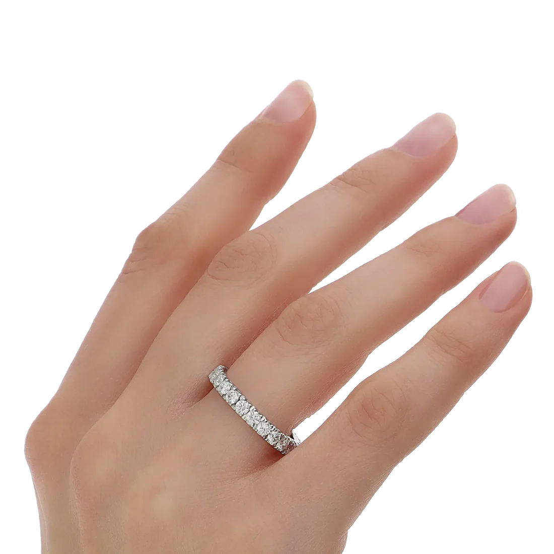 Maiocchi Milano Anello Fedina Eternity Diamanti ct 1,55 F
