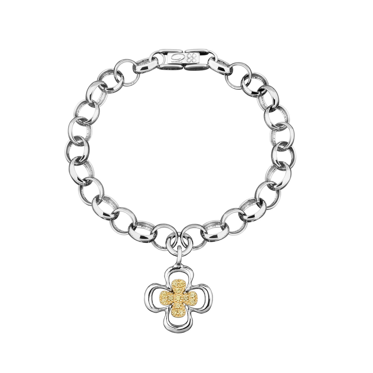 Quaglia Bracciale Anima Argento Oro Giallo e Zaffiri Gialli E680_Br_AO
