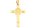 Croce S. Benedetto con Cristo in Oro Giallo 18kt