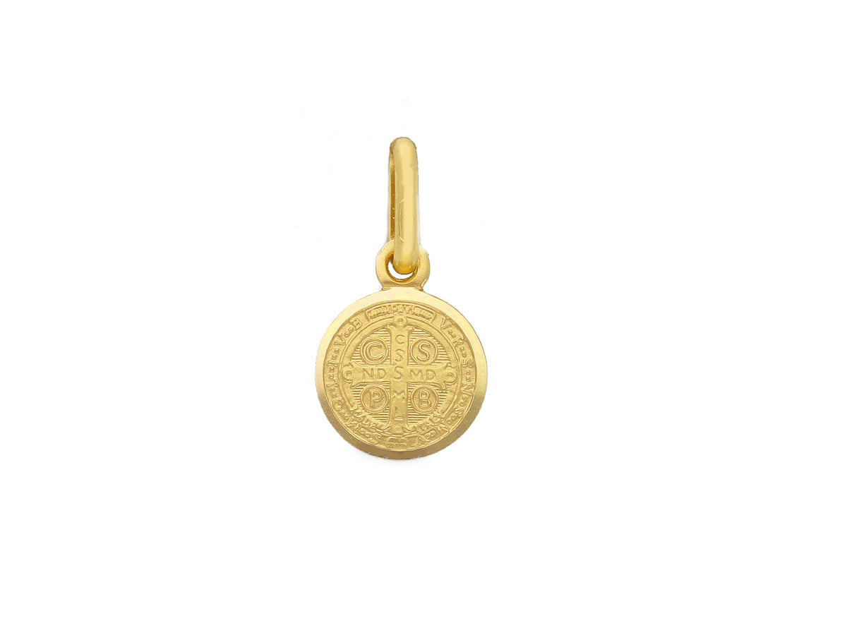  St. Benedict medal in 18kt yellow gold mm. 09