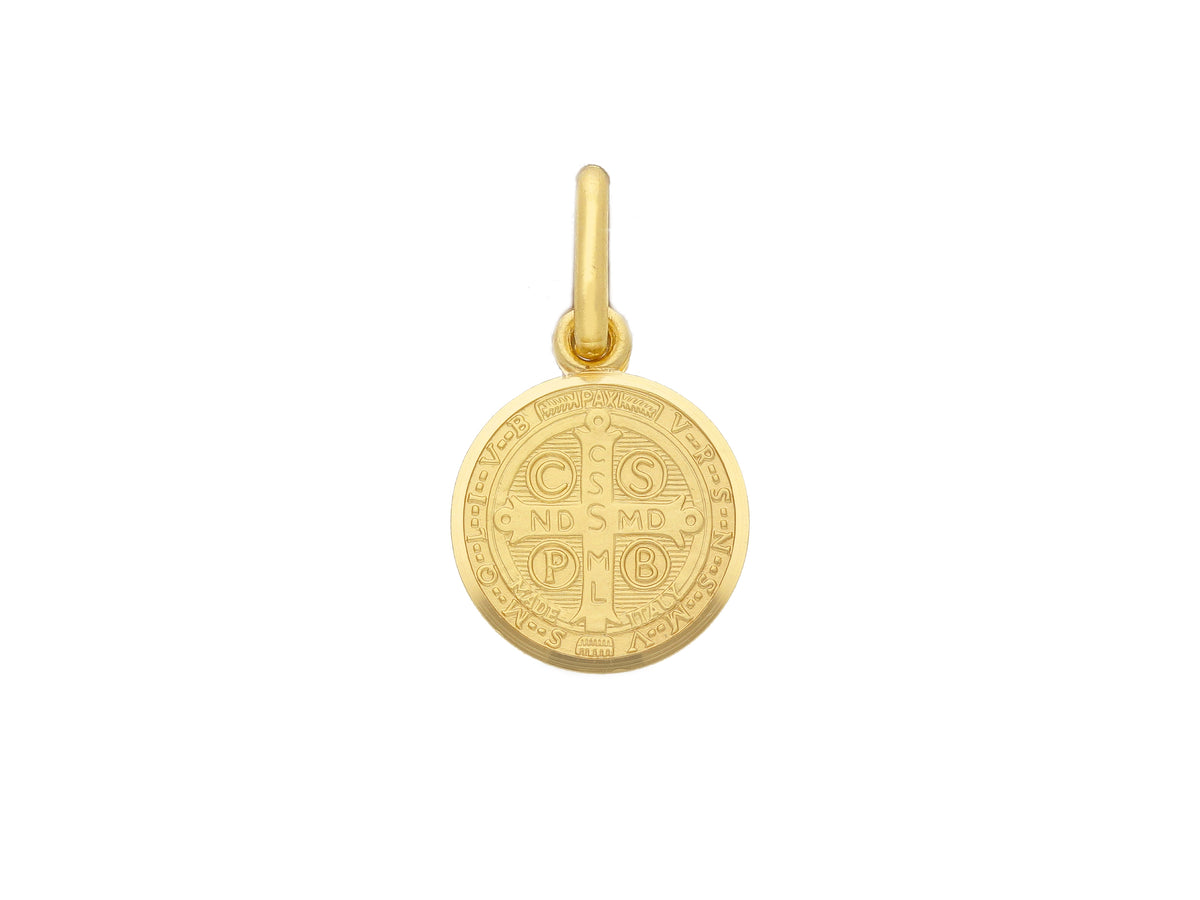  St. Benedict medal in 18kt yellow gold mm. 11