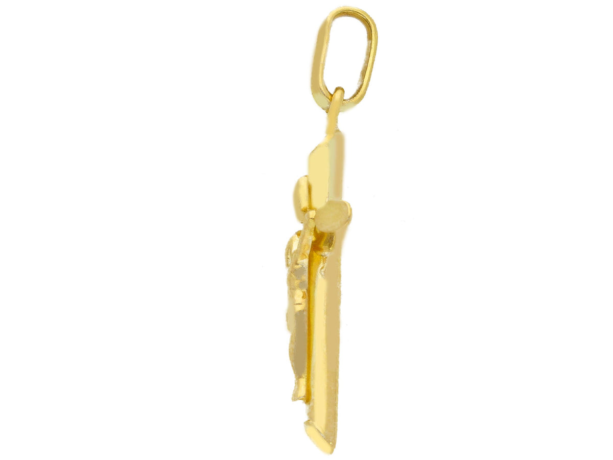 Croce con Cristo in Oro Giallo 18kt