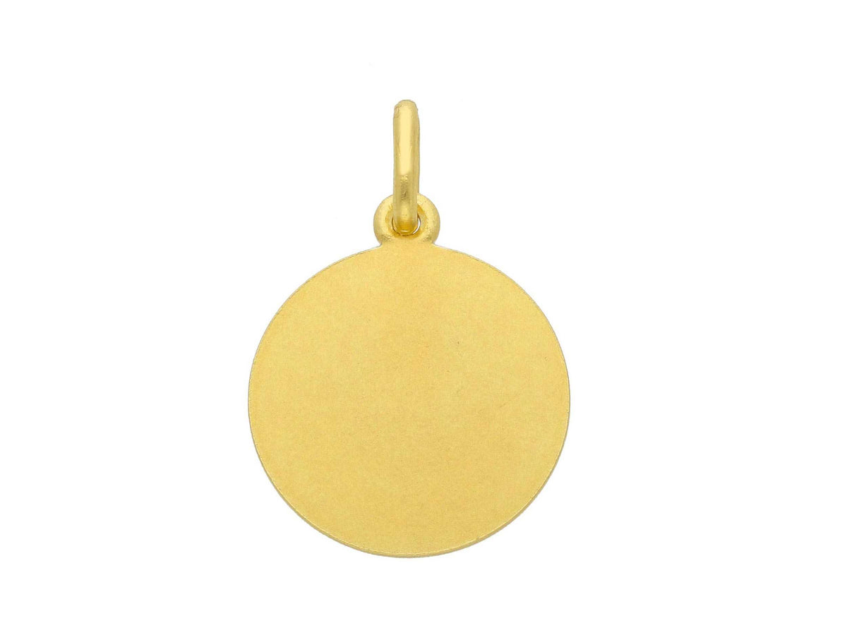 Angel medal in 18kt yellow gold mm. 15