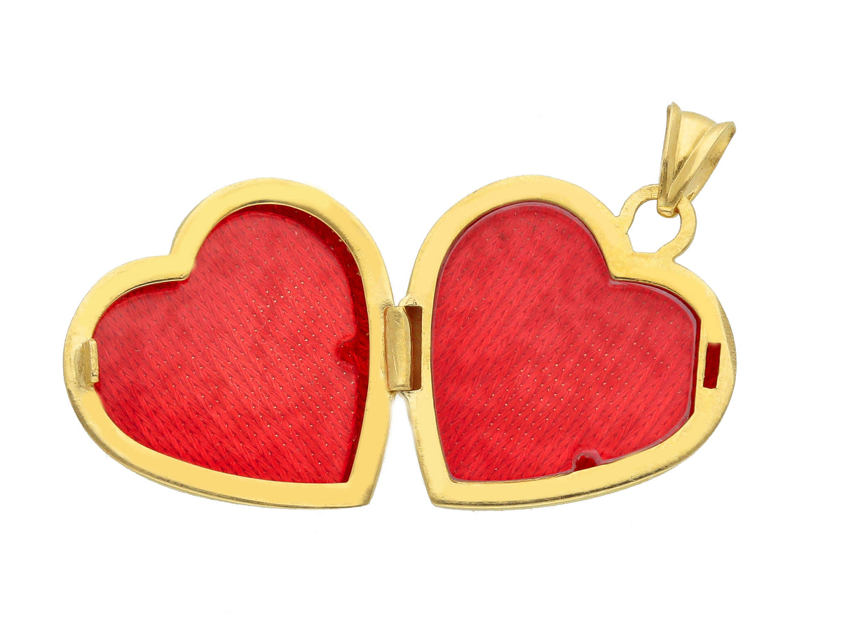  Heart Photo Pendant in 18kt Yellow Gold